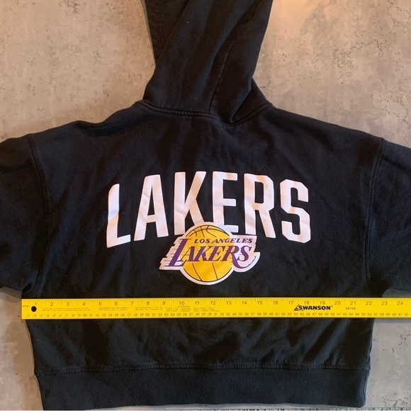 NBA LA Lakers Cropped Fleece Zip Up Hoodie, Size  XXL - Picture 6 of 9